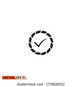 pattern check mark icon design vector illustration template