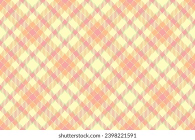Pattern check seamless of textile background tartan with a texture plaid fabric vector in light and red colors.