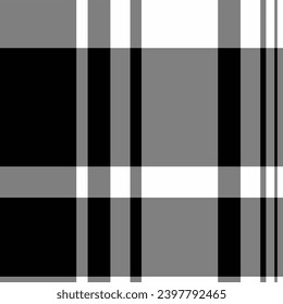 Muster prüfen Tartan von Gewebe Textil Vektor mit einer Textur nahtlos plaid Hintergrund in grauen und schwarzen Farben.