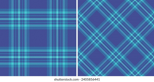 Pattern check vector of background seamless plaid with a fabric tartan texture textile. Set in cold colors. English fashion trends for the season.
