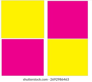 El patrón es un diseño de tablero de ajedrez con cuadrados alternados de amarillo brillante y magenta (o rosa caliente).