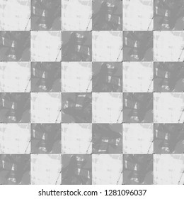 Pattern Checkers Color Gray And White -hipster style 