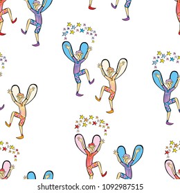 Pattern of the cheerful dancing elves
