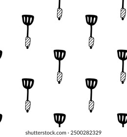 pattern is a chef skimmer on a white background.