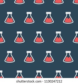 Pattern with chemical test tubes