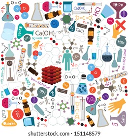 Pattern of chemistry stuff.