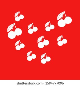 Pattern with cherries. - Illustration. Cherry, Berry Fruit, Food