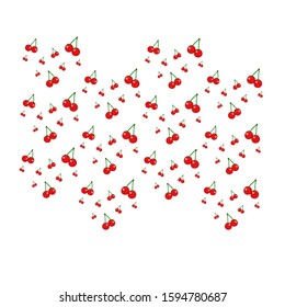 Pattern with cherries. - Illustration. Cherry, Berry Fruit, Food