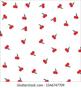 pattern cherry fruits vectors tropical