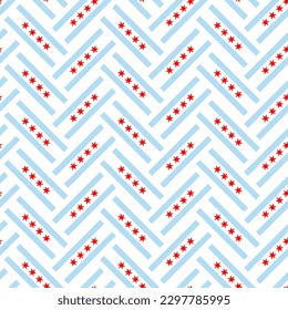 pattern of chicago flag. vector illustration