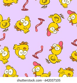 Pattern chicken cute colorful collection