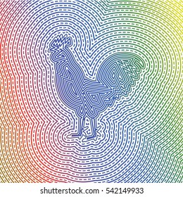 Pattern chicken design on black background. Can be used for wallpaper, pattern fills, textile, web page background, Image for advertising booklets, banners, flyers.