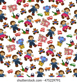Pattern for children. Vector illustration.