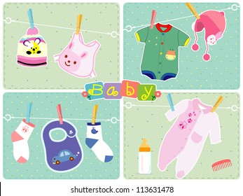 pattern for children wear, Vector illustration