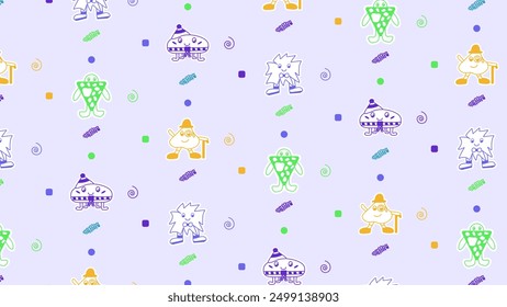 Pattern of the children's intellectual character, character of the turtle, shaggy character, cute character for books, coloring, games, clothes, advertising