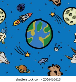 Pattern - Children's space theme