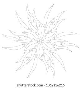 The pattern of the chili pepper.  Mandala style