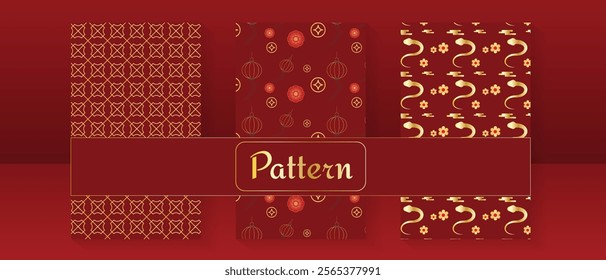 Pattern Chinese New Year 2025 theme for your business