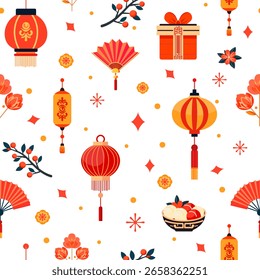 Muster Chinesisches Neujahr Asiatische Tradition Orientalisch