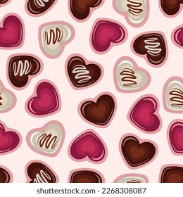 Pattern of chocolates in the form of a heart.Holidays, Valentine's Day, wedding.
