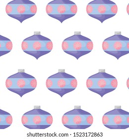 pattern of christmas balls on white background vector illustration design