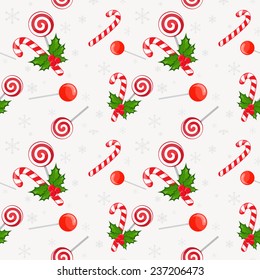 Pattern with Christmas candy