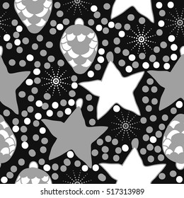Pattern of Christmas decorations, seamless .