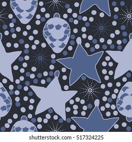 Pattern of Christmas decorations, seamless .