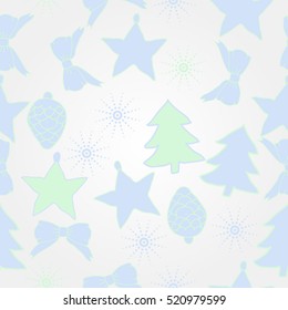  pattern of Christmas decorations,hand drawn. 
