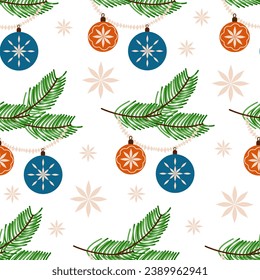 pattern with christmas elements, abstract vector illustration