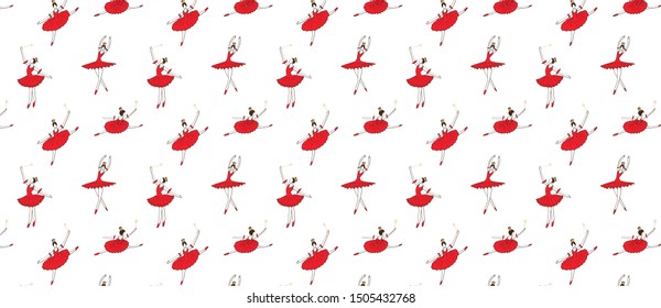 Pattern With  Christmas Fairy Or Sugar Plum Fairy Sprinkling Happiness