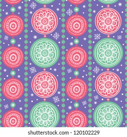 Pattern with Christmas Garlands. Seamless xmas decoration. Abstract Background.