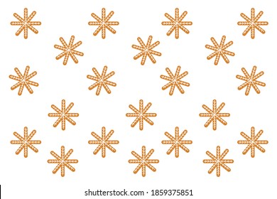 Pattern christmas ginger cookies vector illustration background. isolated on white background