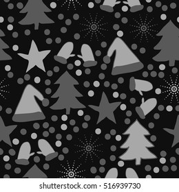Pattern of Christmas  motifs, seamless. 