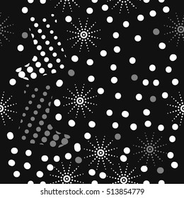 Pattern of Christmas  motifs, socks, snow,halftone, seamless. 