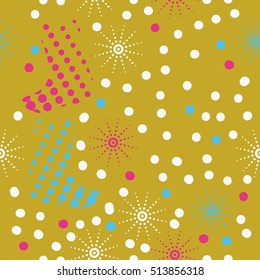 Pattern of Christmas  motifs, socks, snow,halftone, seamless. 