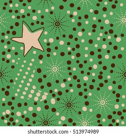 Pattern of Christmas  motifs, socks, snow,halftone, star, seamless. 