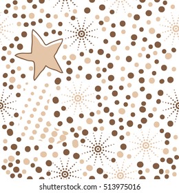 Pattern of Christmas  motifs, socks, snow,halftone, star, seamless. 