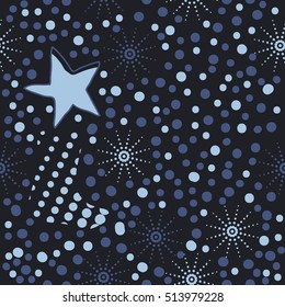 Pattern of Christmas  motifs, socks, snow,halftone, star, seamless. 