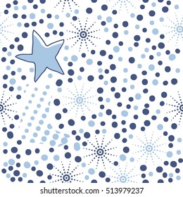 Pattern of Christmas  motifs, socks, snow,halftone, star, seamless. 