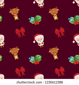 pattern christmas santa claus reindeer