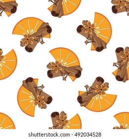 pattern Christmas spices for mulled wine