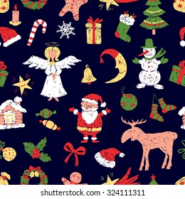 pattern of the christmas symbols