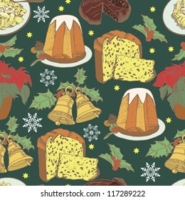 Pattern for the Christmas traditions in Italy