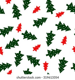 Pattern with Christmas tree. The pattern for the New Year. Christmas background.