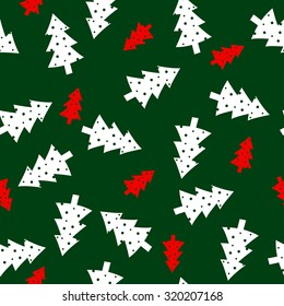 Pattern with Christmas tree. The pattern for the New Year. Christmas background.