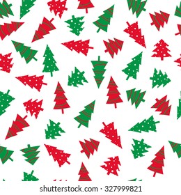 Pattern with Christmas tree. The pattern for the New Year. Christmas background.