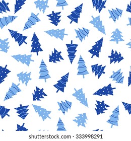 Pattern with Christmas tree. The pattern for the New Year. Christmas background.
