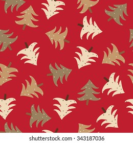 Pattern with Christmas tree. The pattern for the New Year. Christmas background.