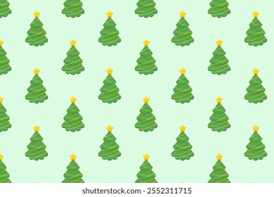 Pattern Christmas tree. Vector illustration.
